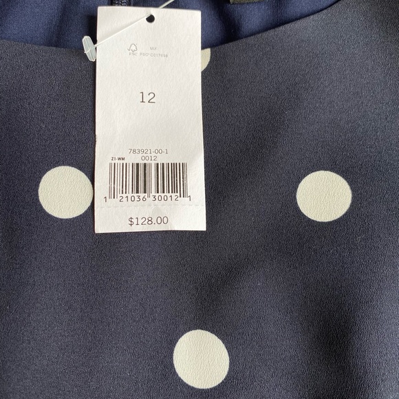 Banana Republic White and Navy Polka Dot Dress - Picture 6 of 6